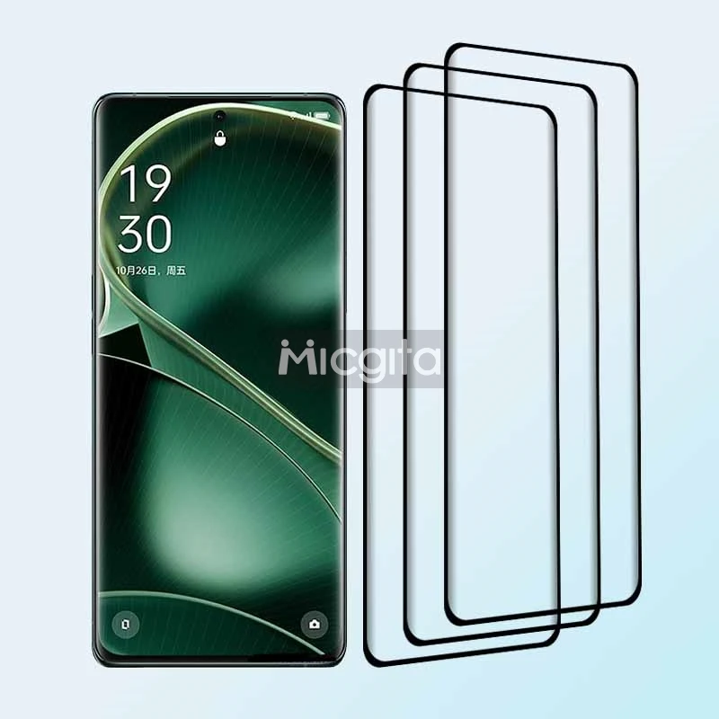 3PCS Full Screen Protector For OPPO Find X6 9D Curved Tempered Glass Anti-Scratch Front Film 6.74"