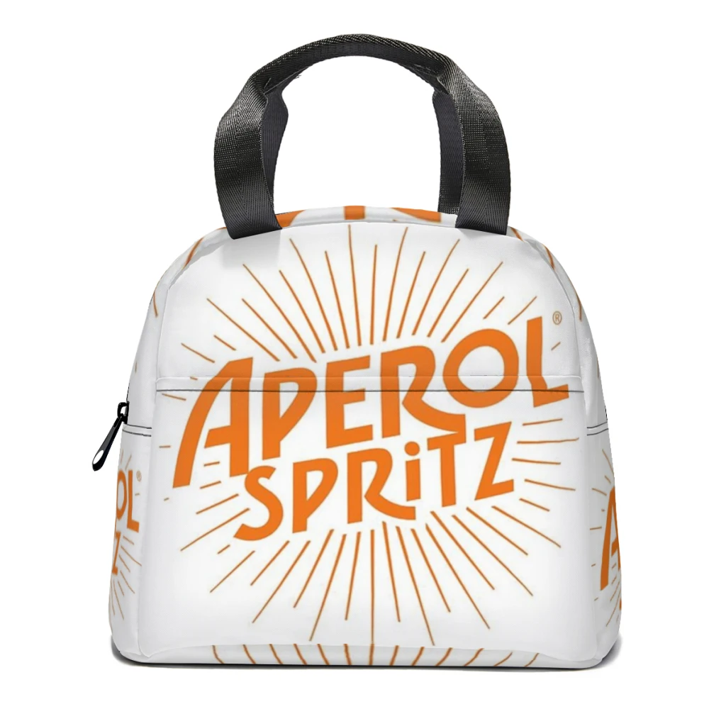 

Aperol Spritz Portable Lunch Bag Food Thermal Box Durable Cooler Lunchbox with Shoulder Strap Picnic Bag Office