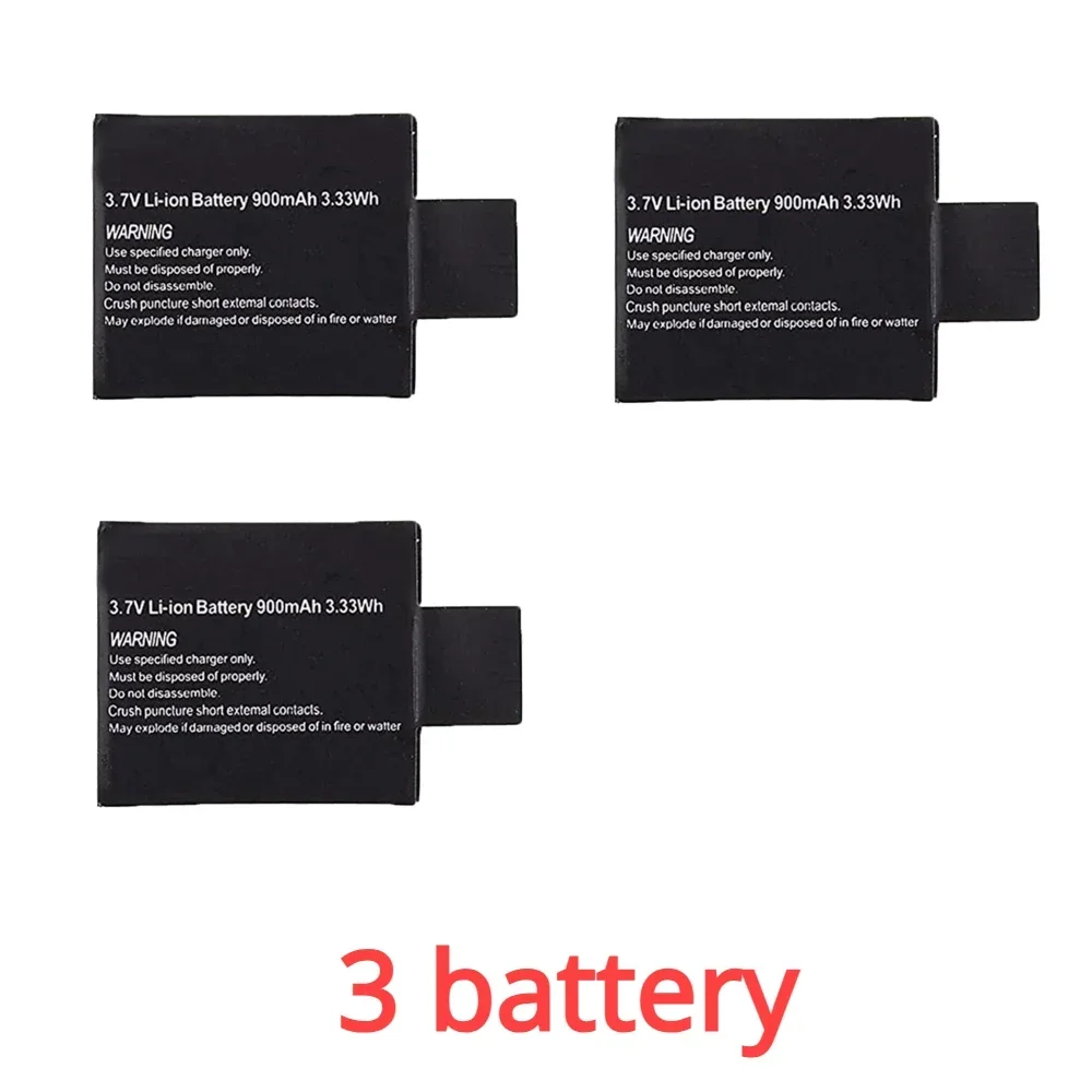 GJUELIRRA 3,7 V 900 mAh wiederaufladbarer Li-Ionen-Akku für SJ4000 SJ5000 SJ6000 WIFi SJCAM Sport Action Kamera DV SJ dedizierter Akku 3