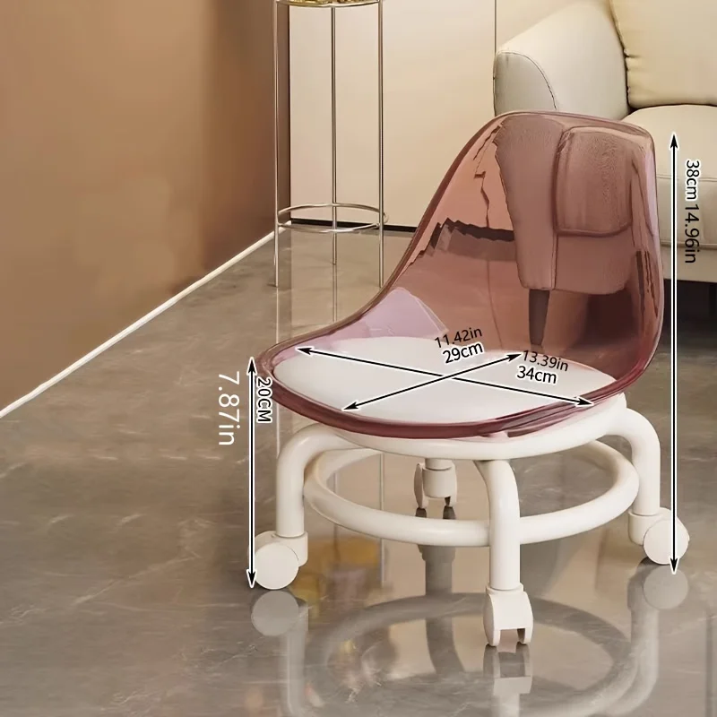 Portable Multi-Functional Swivel Stool with Universal Casters Indoor Outdoor Small Bench for Floor Cleaning & Daily Use image 2