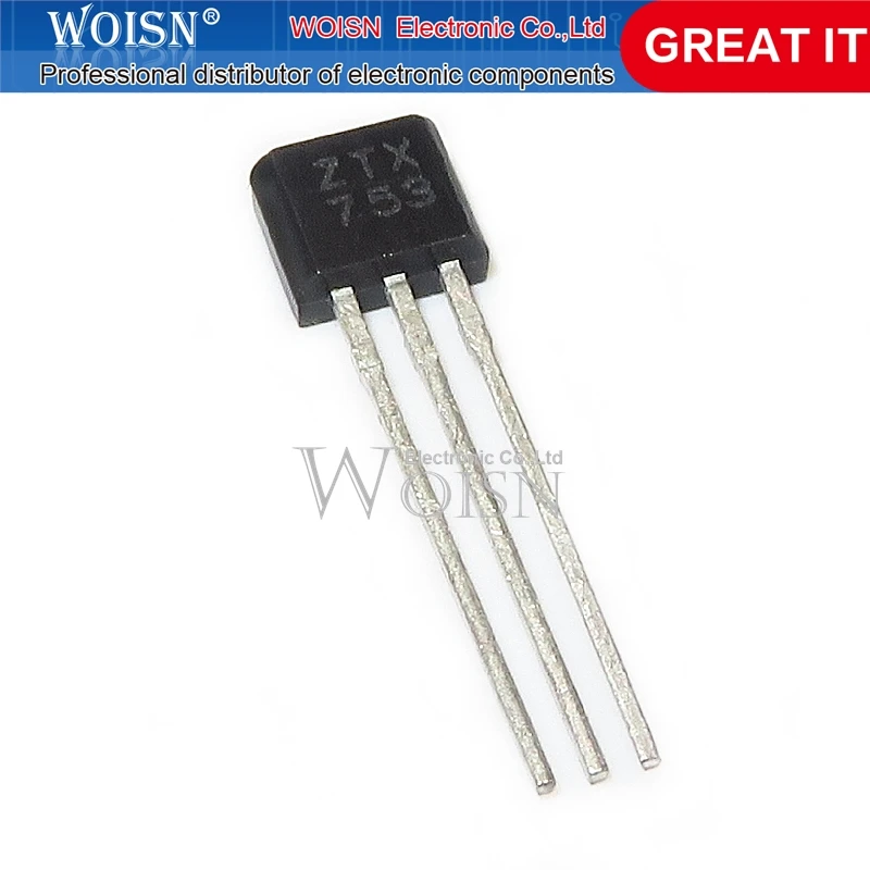 

10PCS ZTX753 753 TO-92S