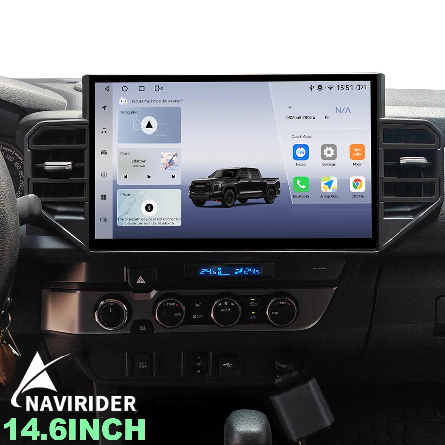 14.6inch Android 15 Car Radio 4G WIFI Navi Stereo For Toyota Tacoma 2016-2023 Multimídia Video Player HU Carplay Car Radio
