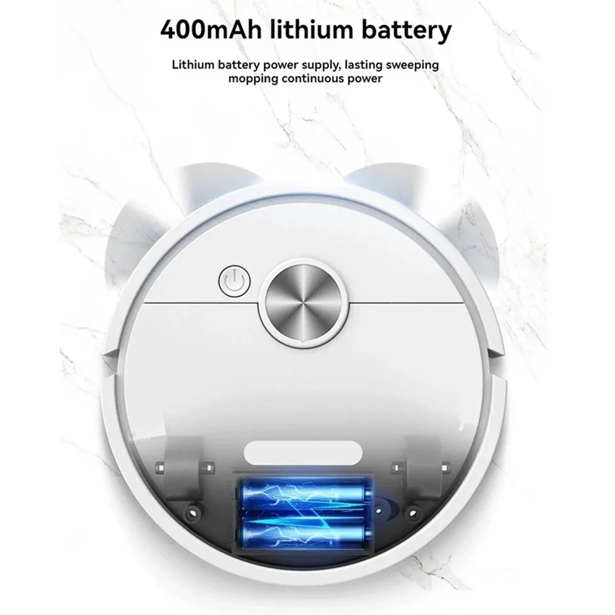 [Vend for]Smart Vacuum Cleaner 4000Pa Strong Suction Smart Sweeping Robot Vacuum Cleaner for Hard Floors Pet Hair Carpets White