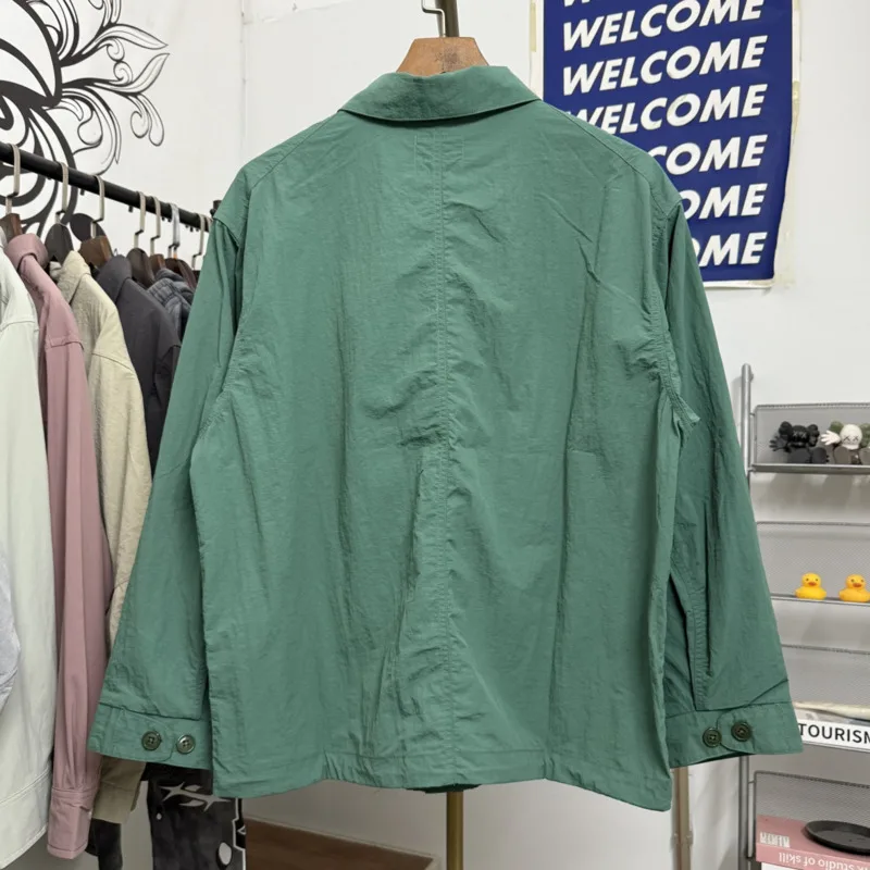 HKSH 2025 Autumn Winter New American High Street Large Pockets Casual Loose Safari Style Jacket Shirt Coats Unisex Women HK14549