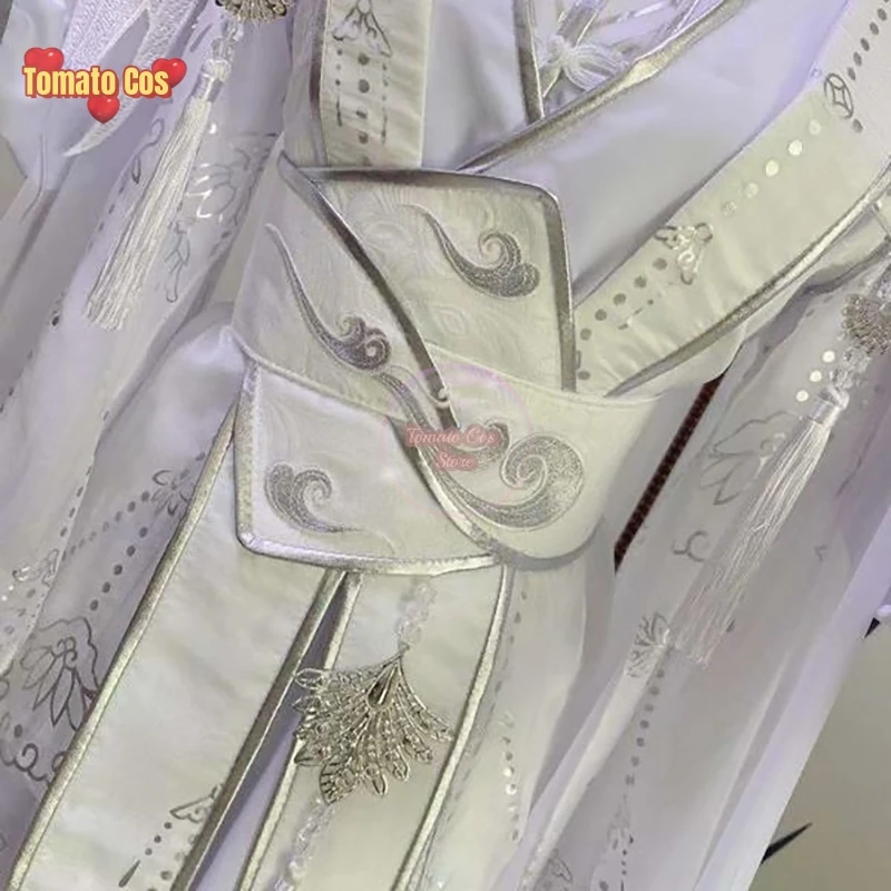 XieLian-Costume de cosplay de carnaval personnalisé surdimensionné pour hommes et femmes, robe Hanfu chinoise, tenue blanche, maître de chat, TGCF