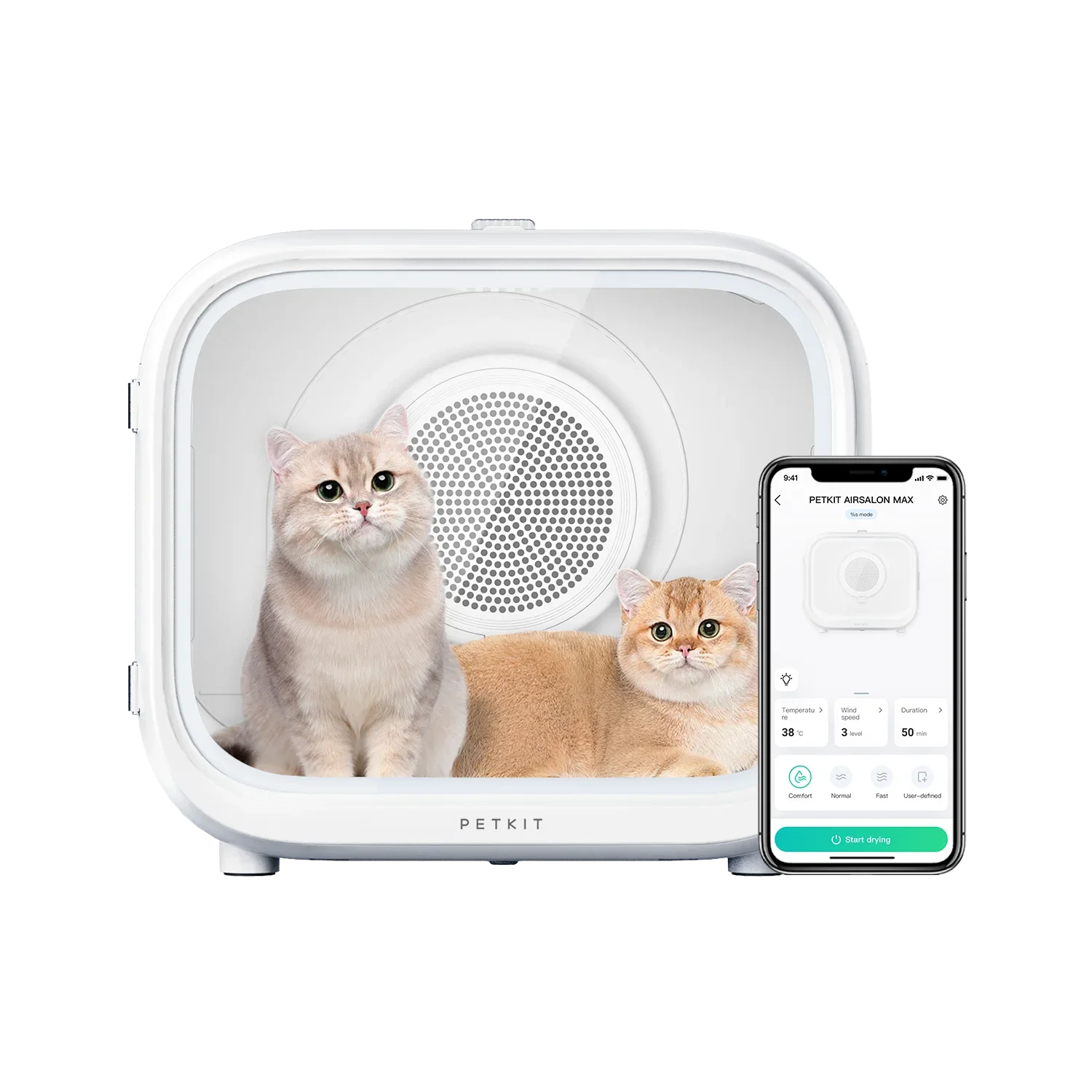 PETKIT AirSalon Max Automatic Pet Drying Cabin Cat Dryer Box Smart Temperature  APP Control and 360 Drying