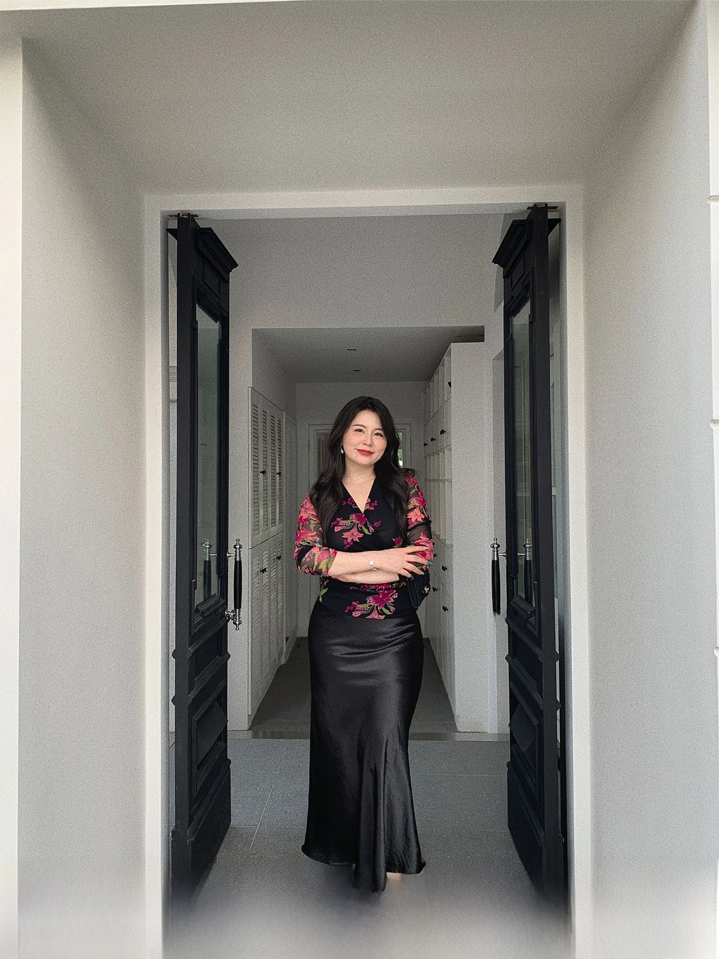 

Атласная юбка-трапеция Bla с завышенной талией, длинная, с эффектом стройности, в корейском стиле, для офиса, летняя коллекция, бренд MOLE