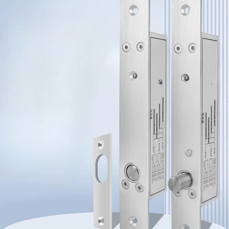 narrow side concealed access control embedded latch glass door delay feedback electric lock