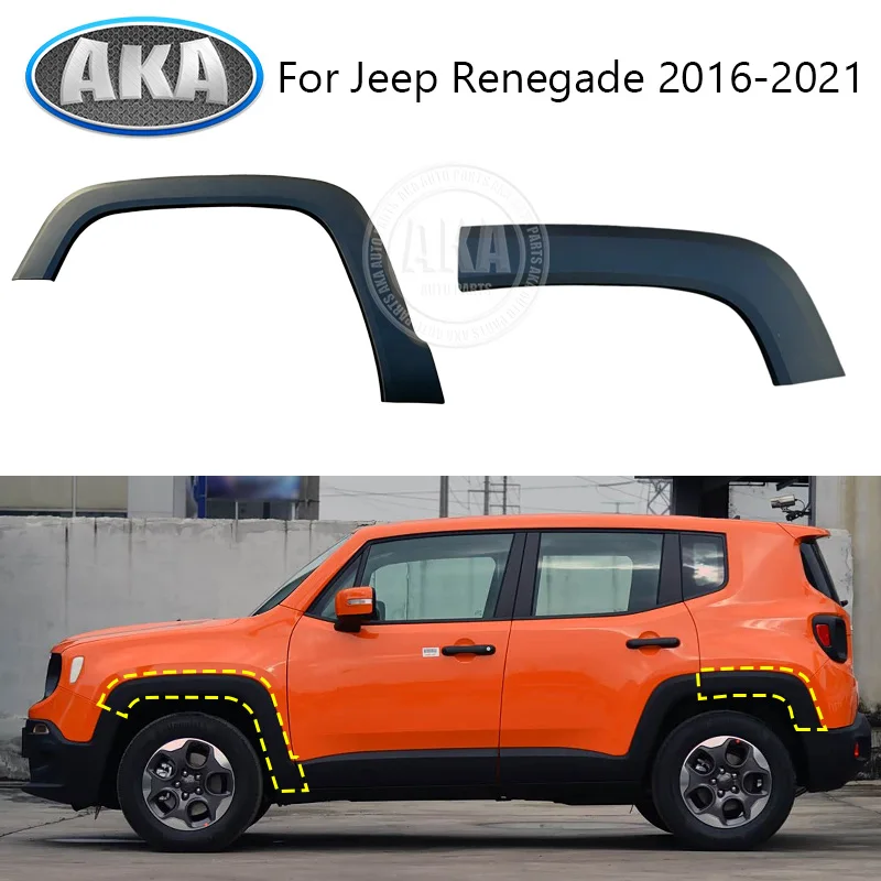 Car Wheel Arches Trim Wheel Eyebrow Fender Pad For Jeep Renegade 2016-2021 Front Or Rear Bumper Wheel Eyebrow