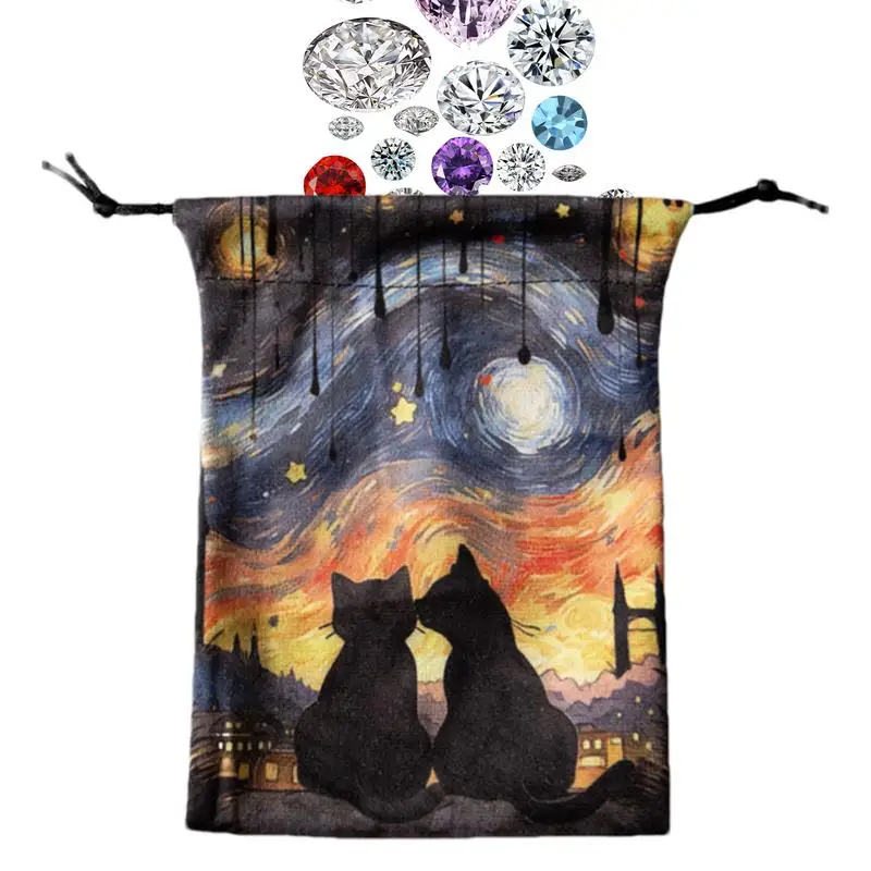 Bags Pouch For Tarot Cards 13x18cm Drawstring Dice Holder Storage Deck Protective Case Jewelry Carrying Pouch For Tarot