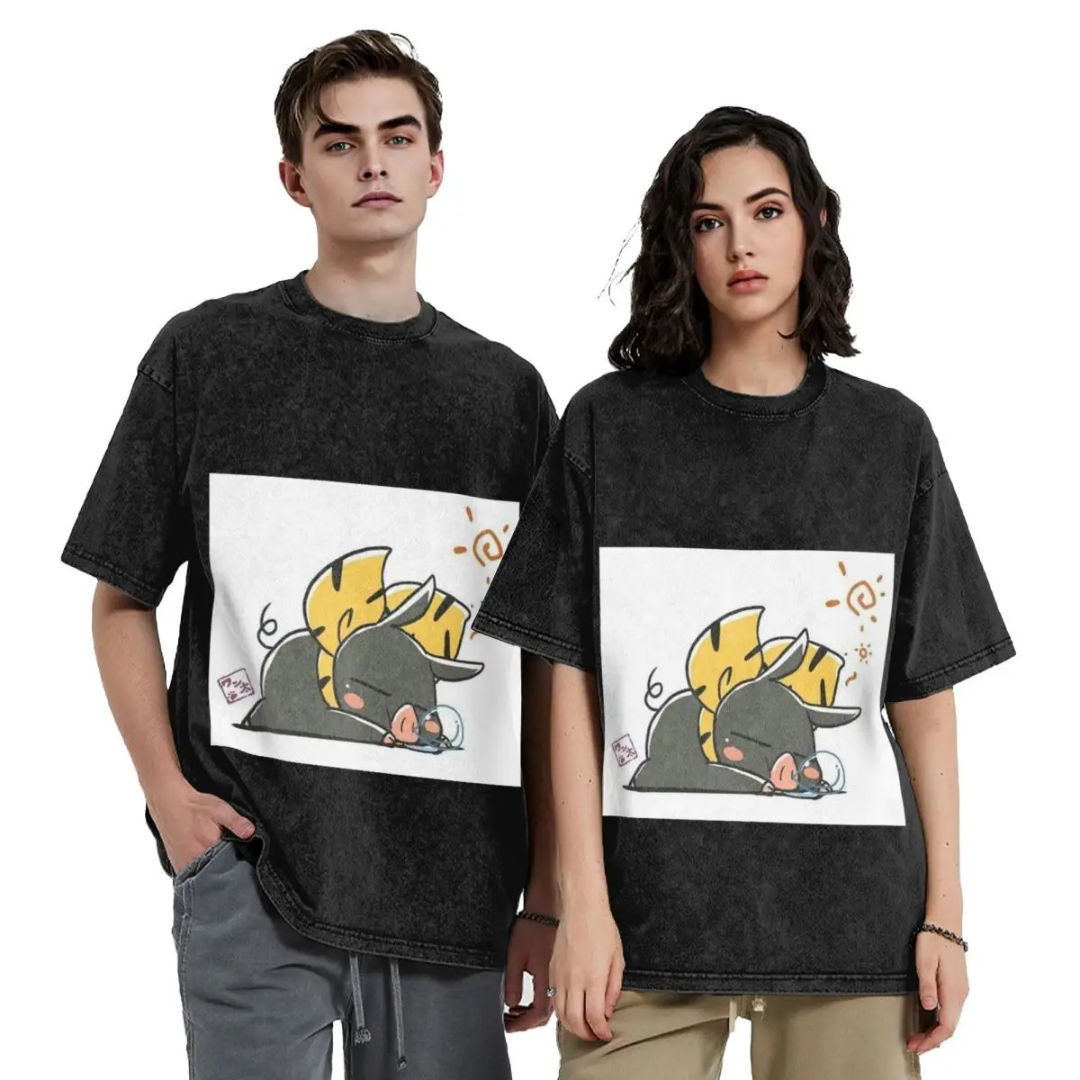 Ranma 1/2 Saotome Pig Girls P Chan Hip Hop Short Sleeve T-Shirts Washed Tops Tees Streetwear T Shirt Harajuku for Men woman
