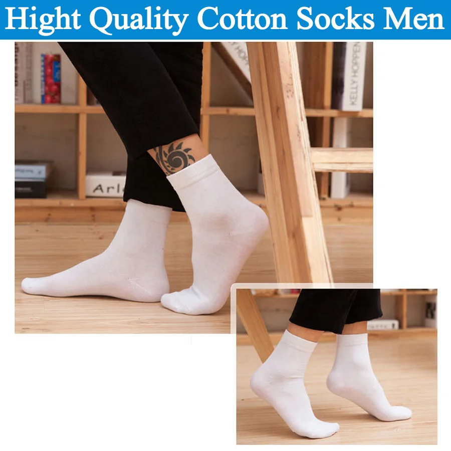 Chaussettes longues respirantes en coton pour hommes, chaussettes décontractées, noir, gris, blanc, robe de mariée, marque de mode masculine,