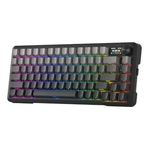 Redragon K724 PRO Junta inalámbrica para juegos Enchufe RGB orientado al sur intercambiable en caliente, teclado con teclas PBT degradado