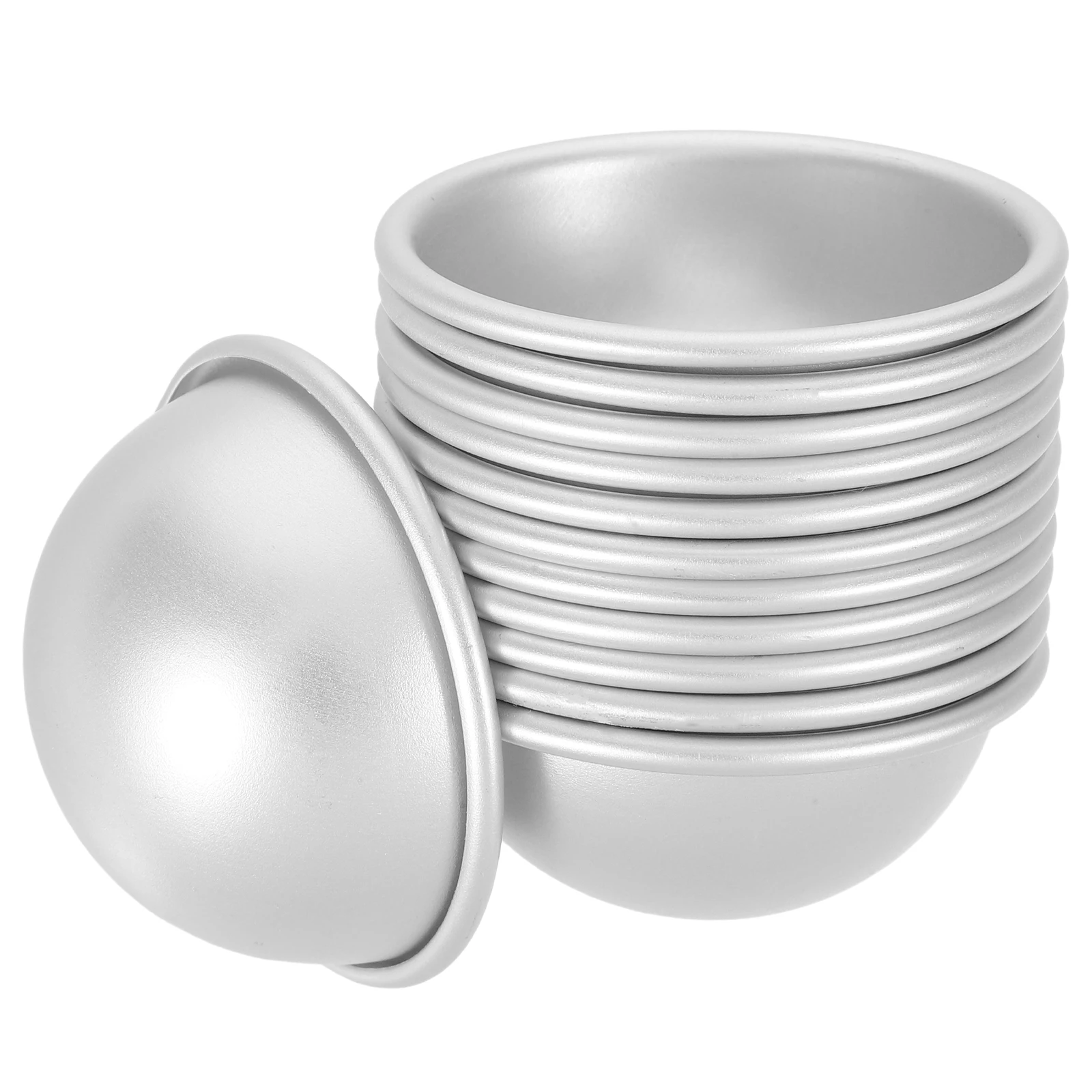 

12pcs Semi-sphere Aluminum Alloy Molds for Bath Salt Bath DIY Making Round Shape Easy Clean Home Professional Use