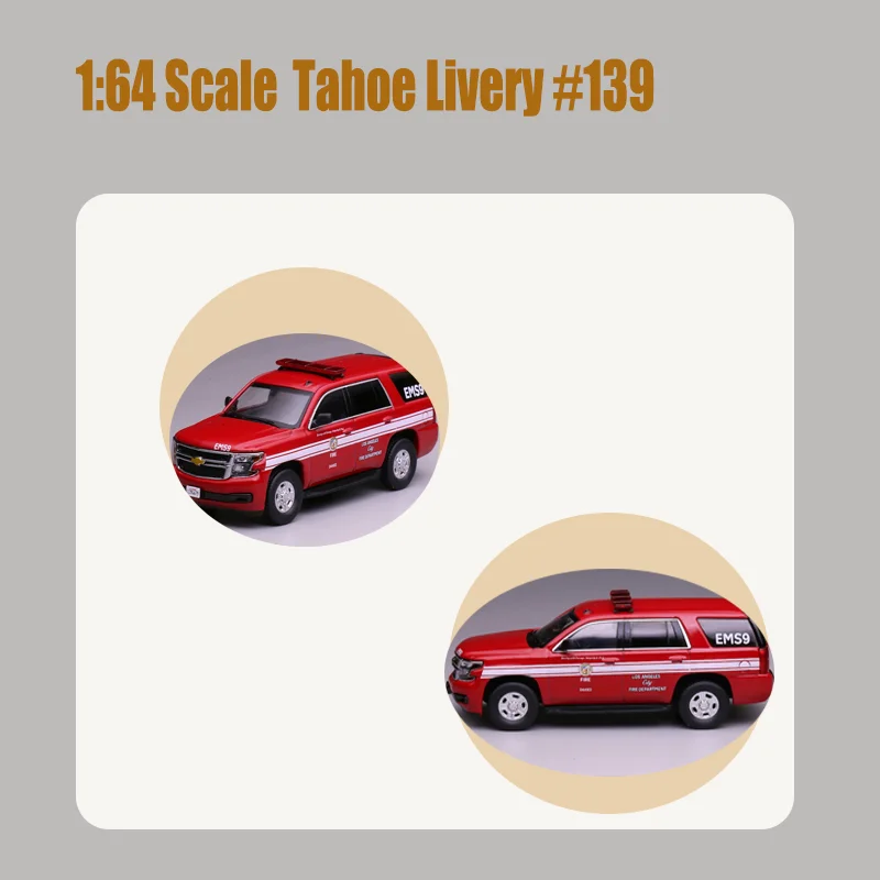 596 1:64 Scale Tahoe Livery #139 Alloy Car Model Desktop Decoration Unique Gift Static Display Collectibles Toy