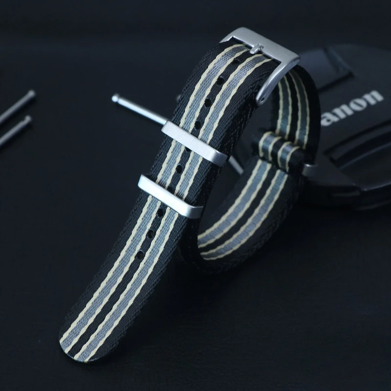 20mm Nylon Bracelet Soft for Omega Speedmaster 007 Seamaster 300 Seatbelt Wristband Military Sport Watchband for Seiko WatchBelt