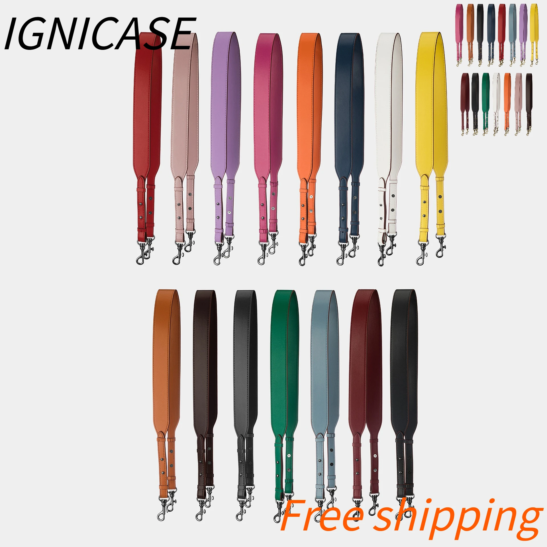 

IGNICASE Новый модный регулируемый широкий ремень из кожи с однотонным плетением, сменный, трансформируемый, длинный плечевой ремень