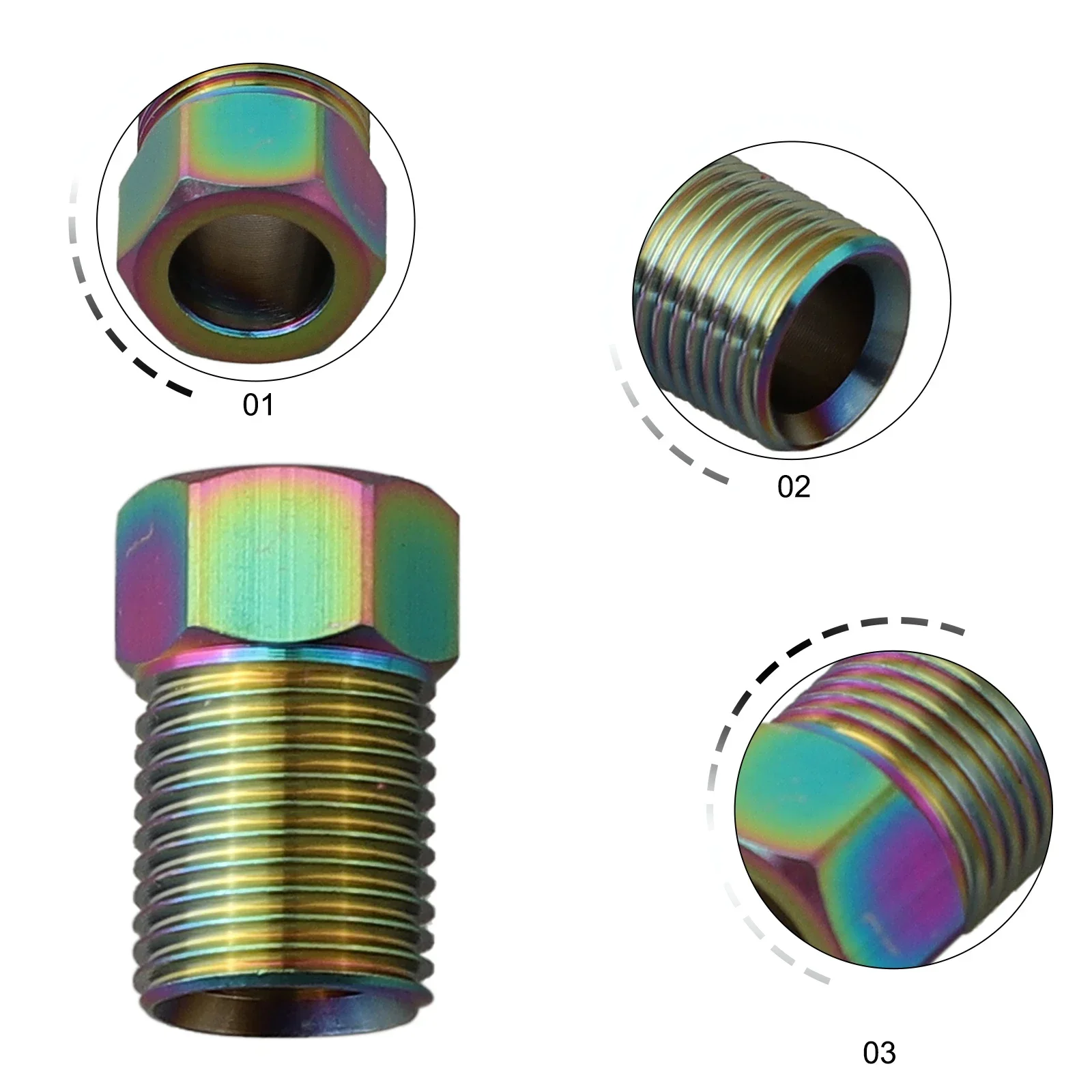 M8 Bike Bicycle Hydraulic Hose Screw Bolt Nut Titanium For-Shimano/GUIDE Titanium Alloy Disc Brake Tubing Connection Screw