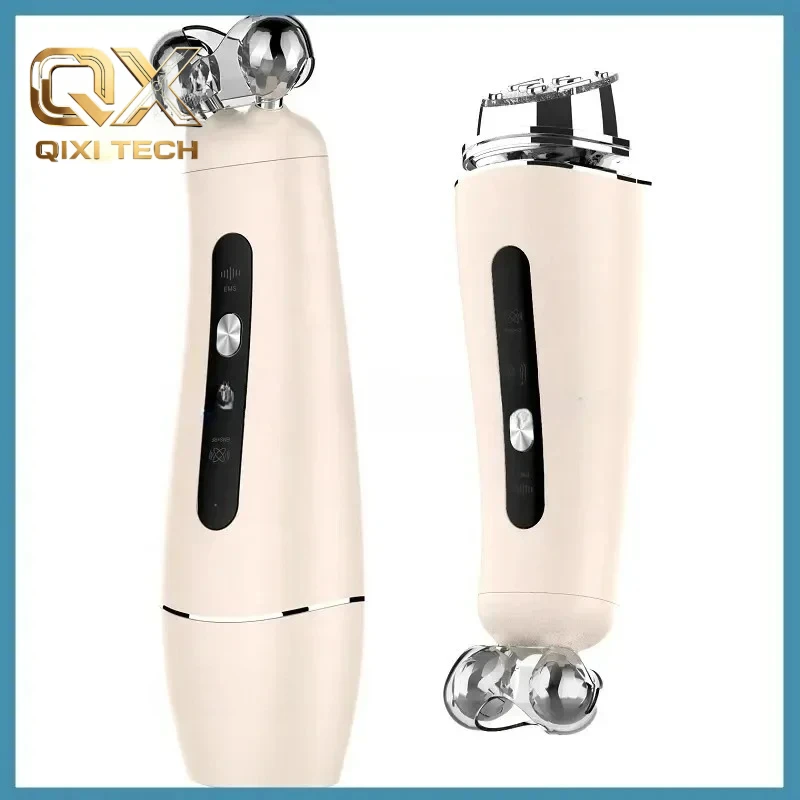 3-in-1 handheld facial massager and skin care tool with microcurrent facial sculpting device for neck and face massage.