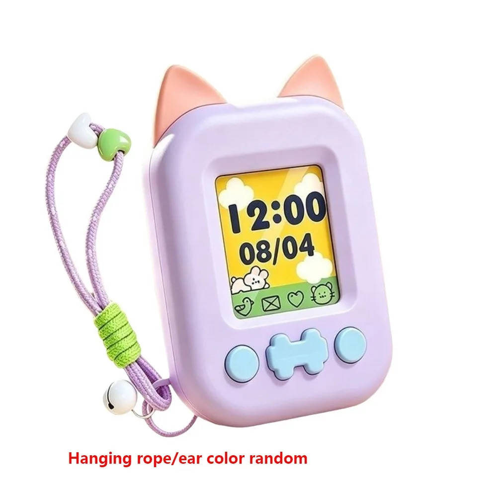 Mini Electronic Pet Machine Color Screen Portable Virtual Pet Keychain Educational Electronic Pet Game Console Children's Puzzle