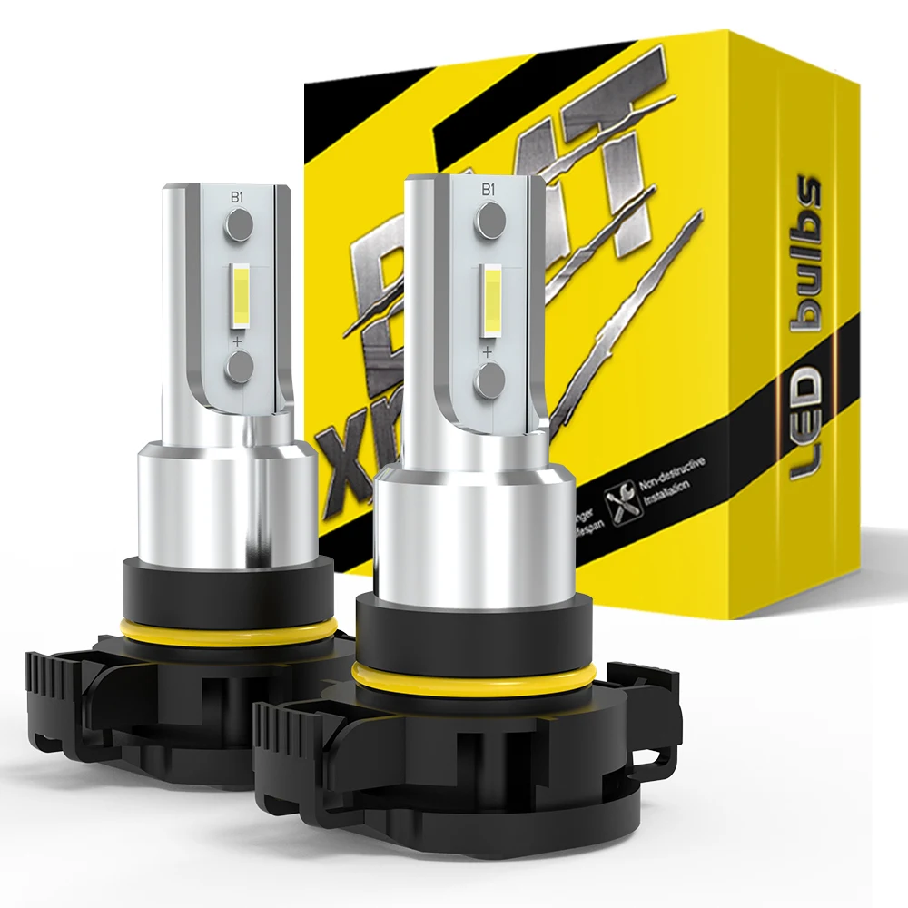 

BMTxms 2 шт. 5202 H16 EU светодиодные DRL PSX24W 2504 светодиодные противотуманные фары 1860 CSP чип лампы безвентиляторные для Chevrolet Subaru Citroen Fiat Jeep