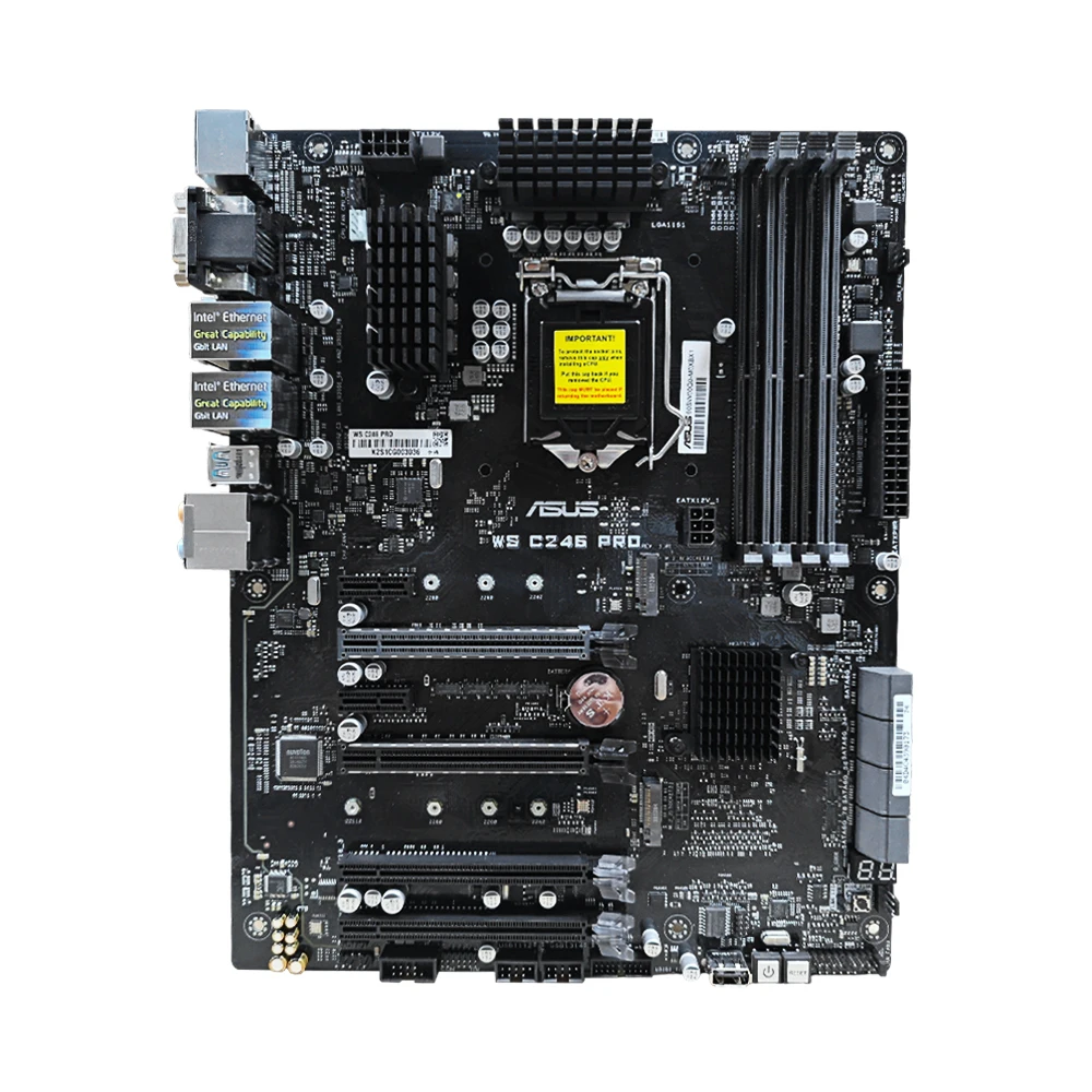 ASUS WS C246 PRO ATX 메인보드 인텔 C246 LGA 1151 지원 CPU I3/i5/i7/i9 8700K 9900KS 9700 DDR4 메모리 …