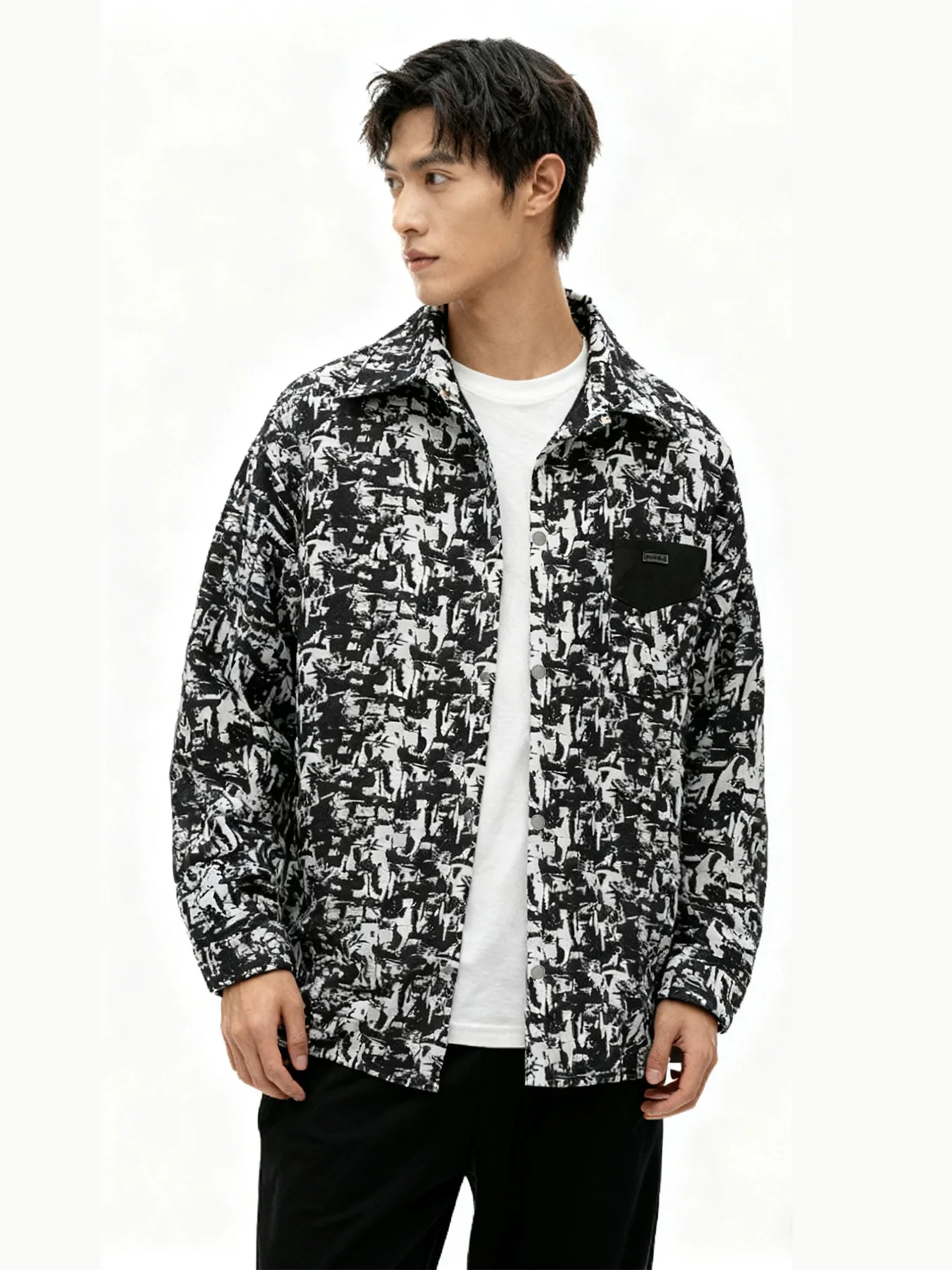 

Spring and Autumn Men's Coat, High-End Trendy Turn-Down Collar, Stylish Casual Jacket