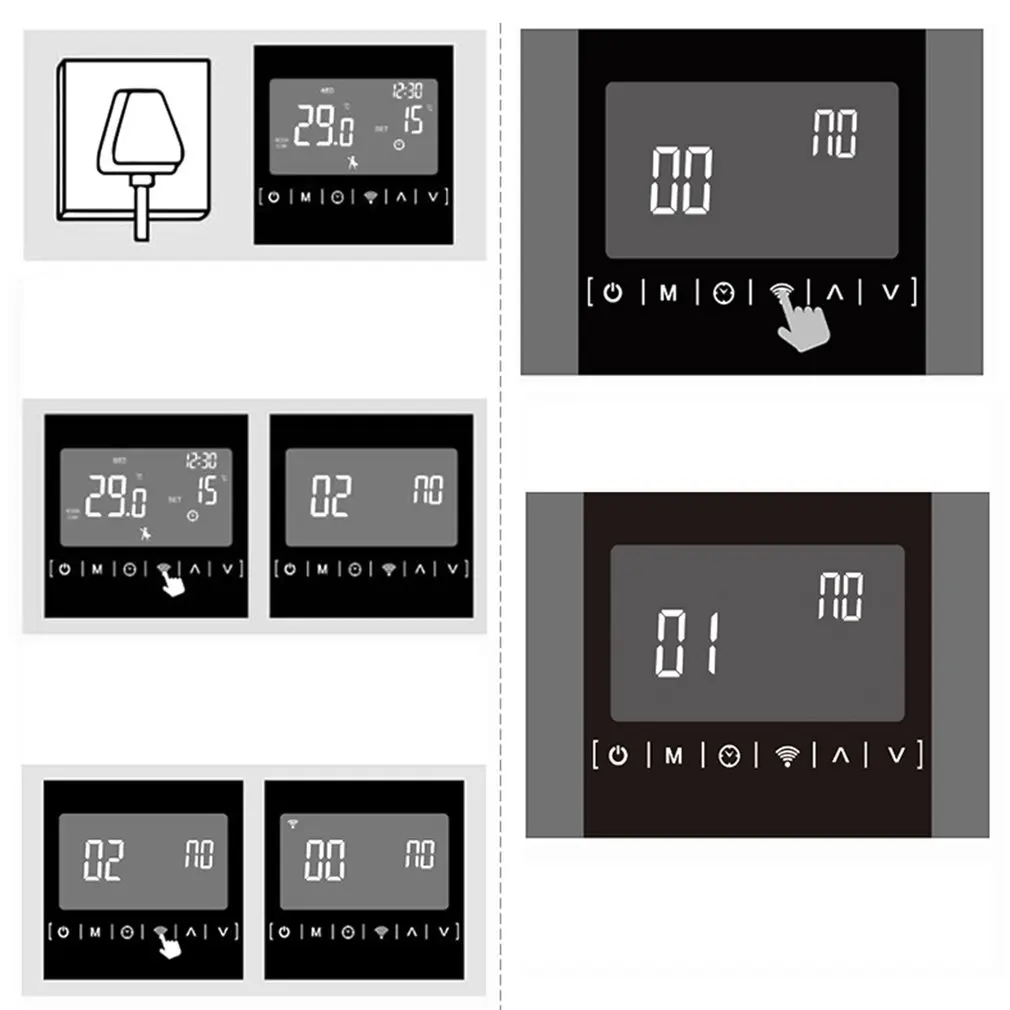 Termostato di riscaldamento intelligente Wifi Display LCD controllo vocale/regolatore di temperatura a pavimento elettrico/acqua