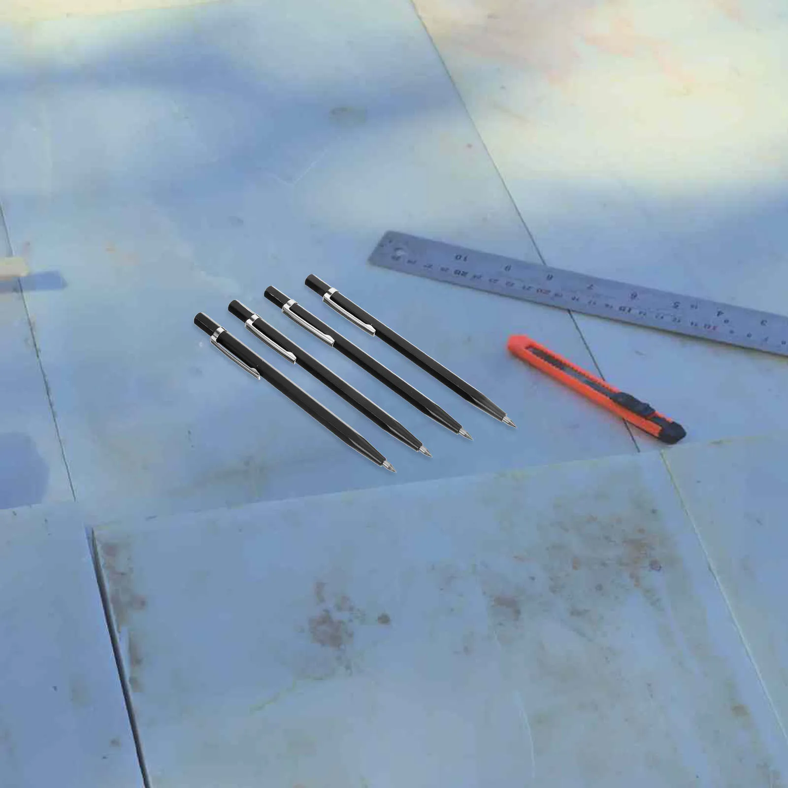 

4pcs Metal Engraving Pen Tile Marking Tool Ceramic Glass Etching Scriber For Diy Professional Projects Durable Clear