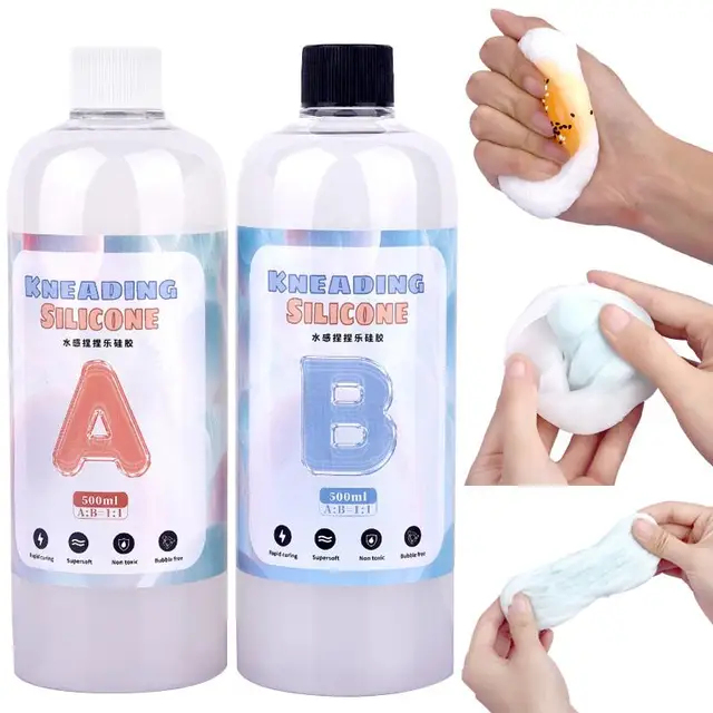 Klej z żywicy epoksydowej 1:1 AB Squishy Gel Miękka płynna silikonowa forma Dekompresja Zabawki Prezent Ściskanie Zabawka 2 butelki Klej z żywicy epoksydowej