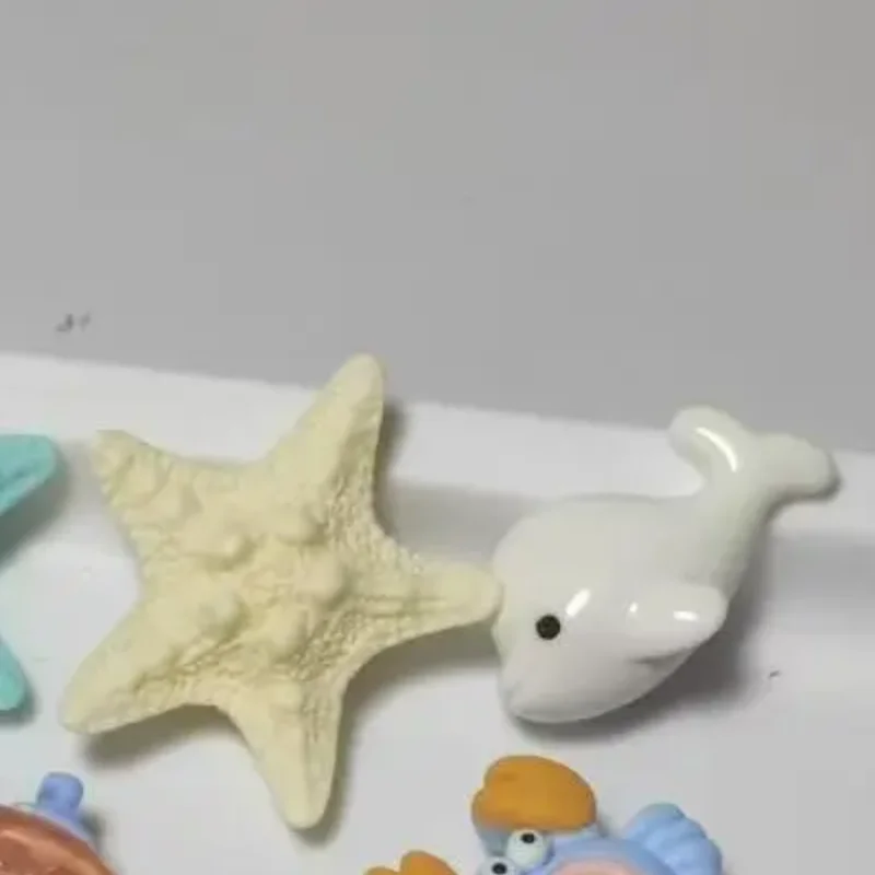 

1set Cute Summer Ocean Series Set Removable Simulated Fish Starfish Shoe Accessories DIY Removable Slippers Accessories Gift