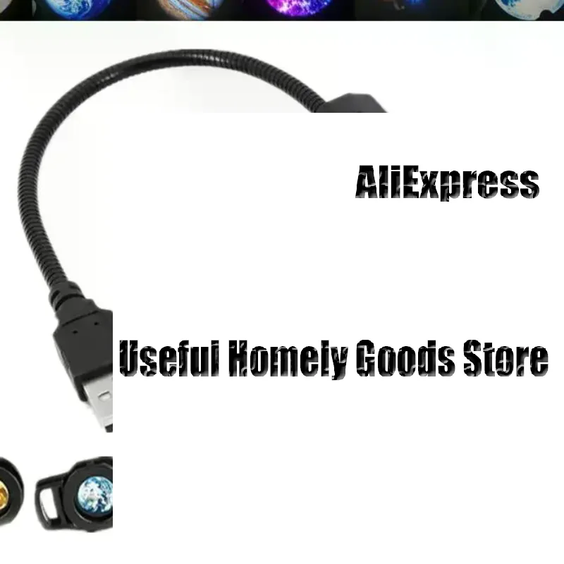 USB Moon Earth Projection Atmosphere Light With 6 Films Starry Sky Lamp Night Light Bedroom Decoration Star Galaxy Projector