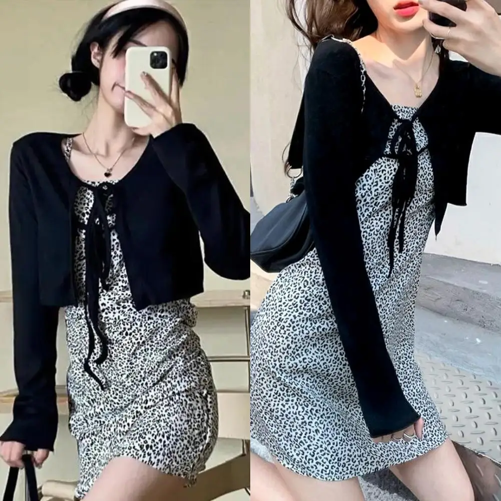 

2024 Summer And Autumn Women's Cardigan Slim Outerwear Temperament Shawl Summer Thin Short Hot Girl A2u6