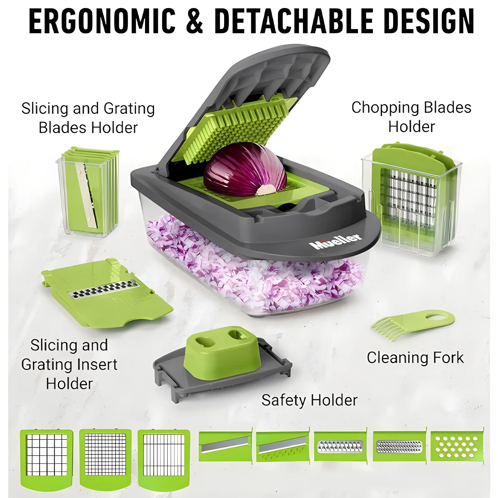 16 In 1 Kitchen Vegetable Cutter Shredder For Onion Carrot Grater Potato Chopper Cabbage Dicer Salad Fruit Food Slicer Tools