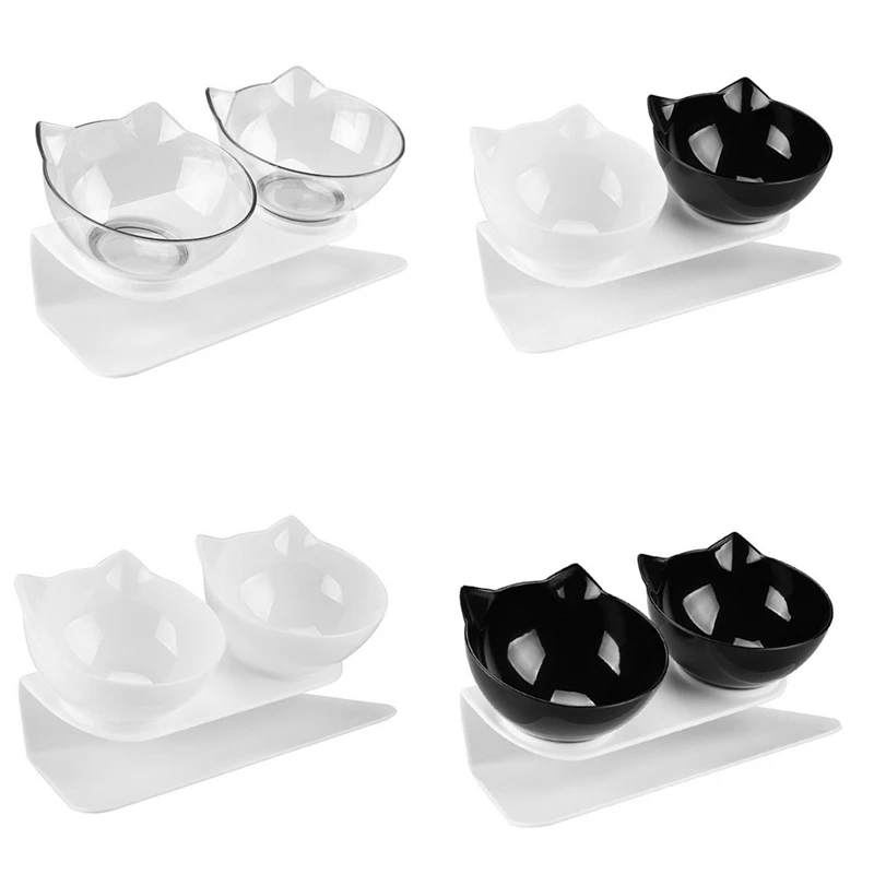 

Anti-Slip Double Layer Cat Bowl And Dog Bowl With Stand Pet Feeding Water Bowl Pet Bowl Feeder