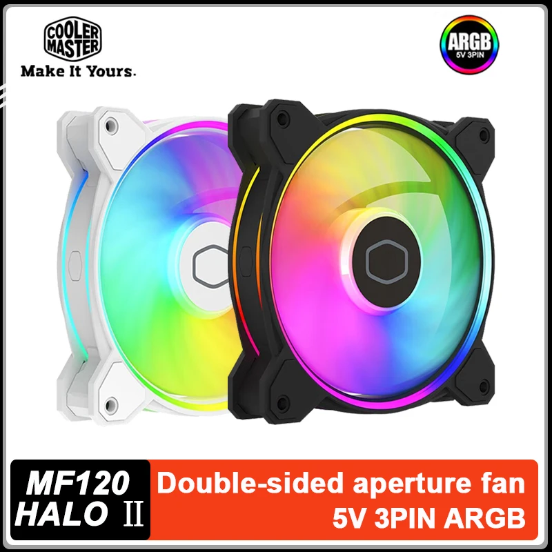 

Cooler Master MF120 HALO Second Generation Case Fan 120mm 5V 3PIN ARGB Quiet Computer Cooling Fan
