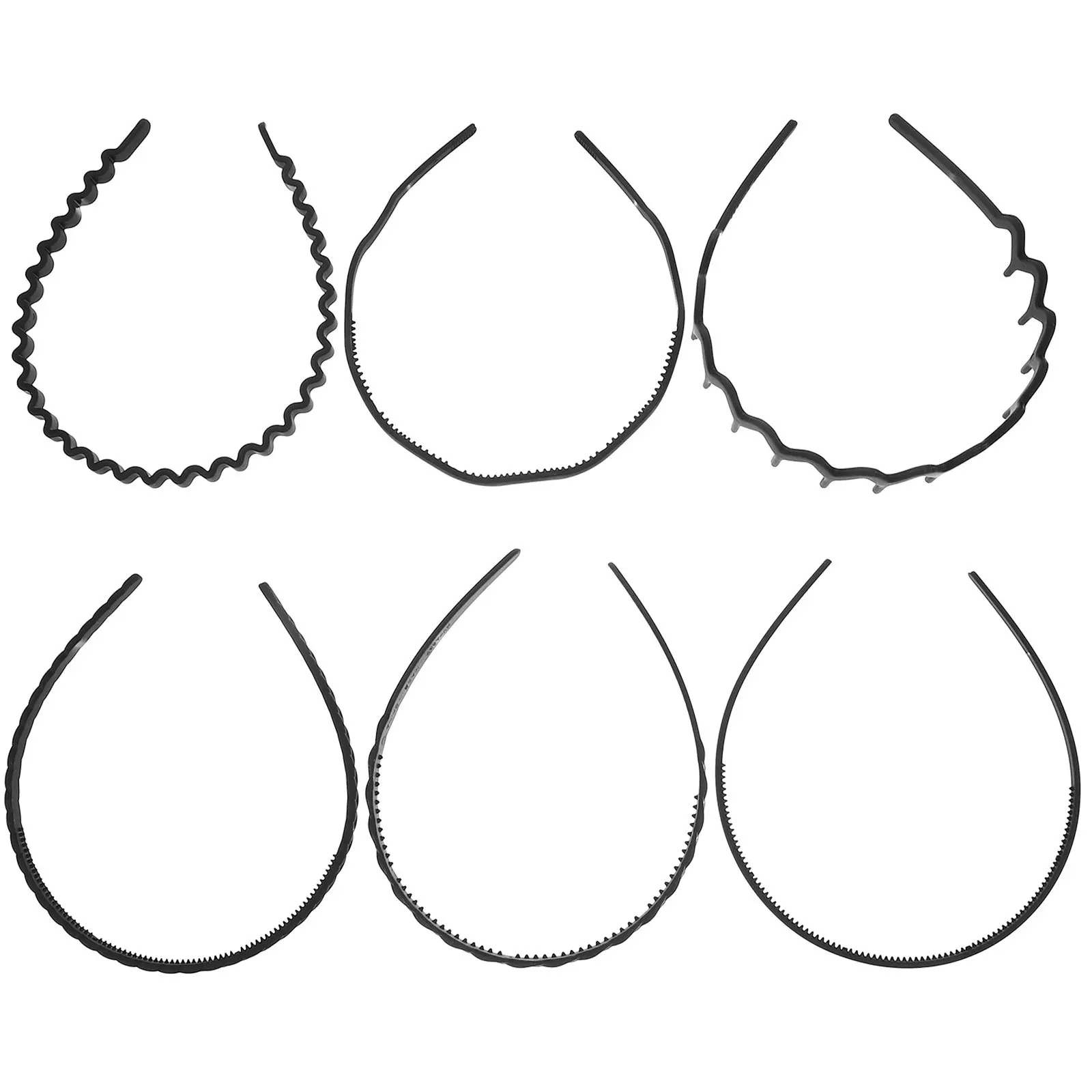 

6 шт. повязки на голову с зубами для женщин, практичные гибкие аксессуары для волос для мытья маски для лица, спорта на открытом воздухе