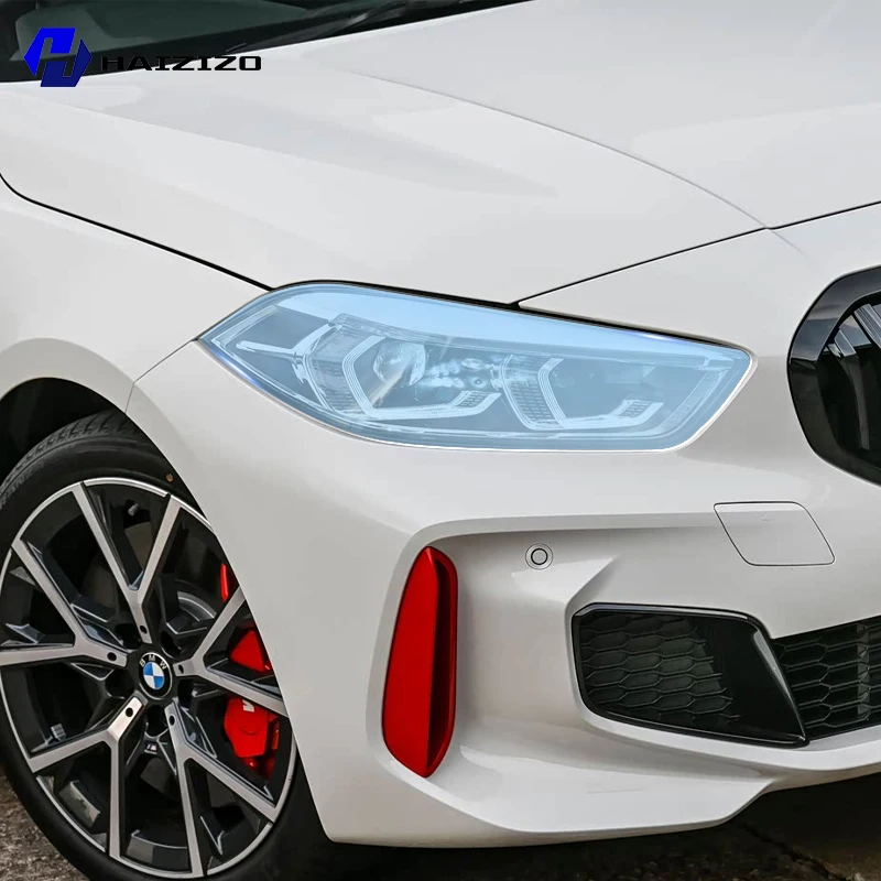 

For BMW Series 1 F40 2019-2023 Smoke Black TPU Headlight Protection Film Anti-Scratch & UV Resistant Easy Install Vinyl Wrap