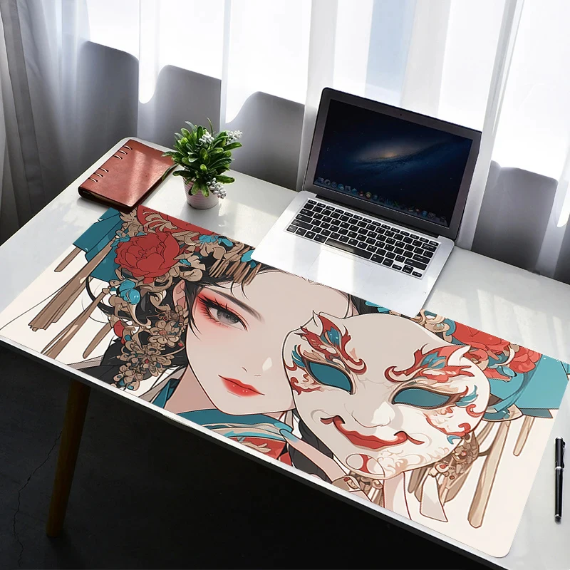 

Mouse Pad PC Non Slip Rubber HD Mousepad Laptop Gamer Cabinet Keyboard Pad Devil Oni Mask Office Computer Gaming Desk Mouse Mat