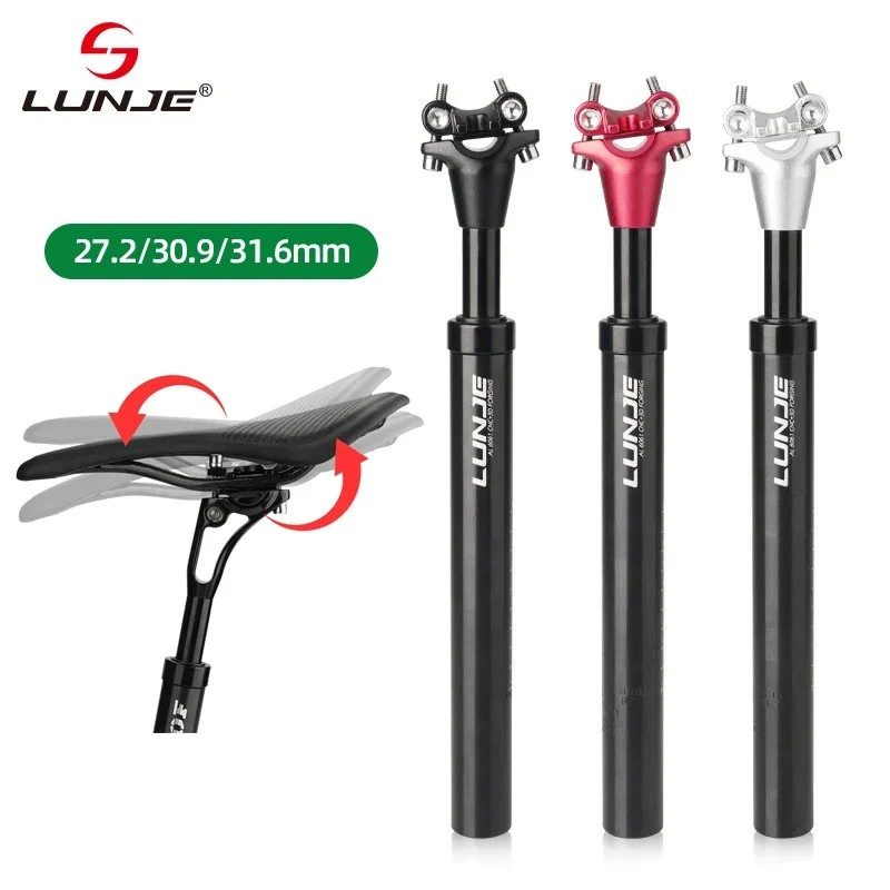 

LUNJE MTB Bicycle SeatPost Suspension Seatpost Shock Absorber Ultralight Aluminum Alloy Road Bike Shock Absorbing Seat Post