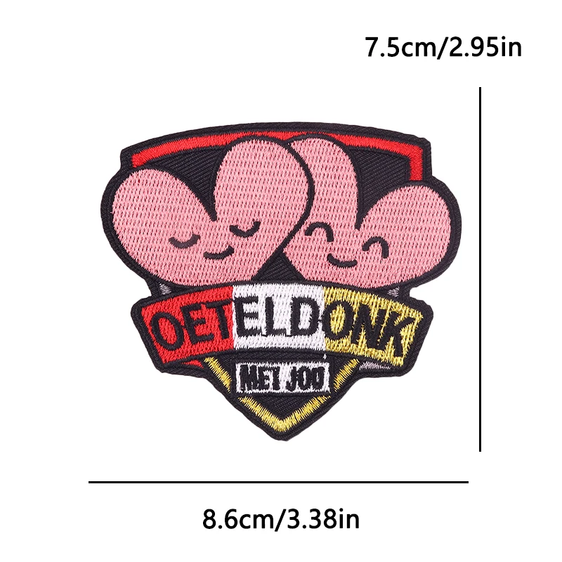 Nederland Oeteldonk embleem patch kikker borduurwerk patch opstrijkbare patches voor kleding Nederland carnaval geborduurde patches