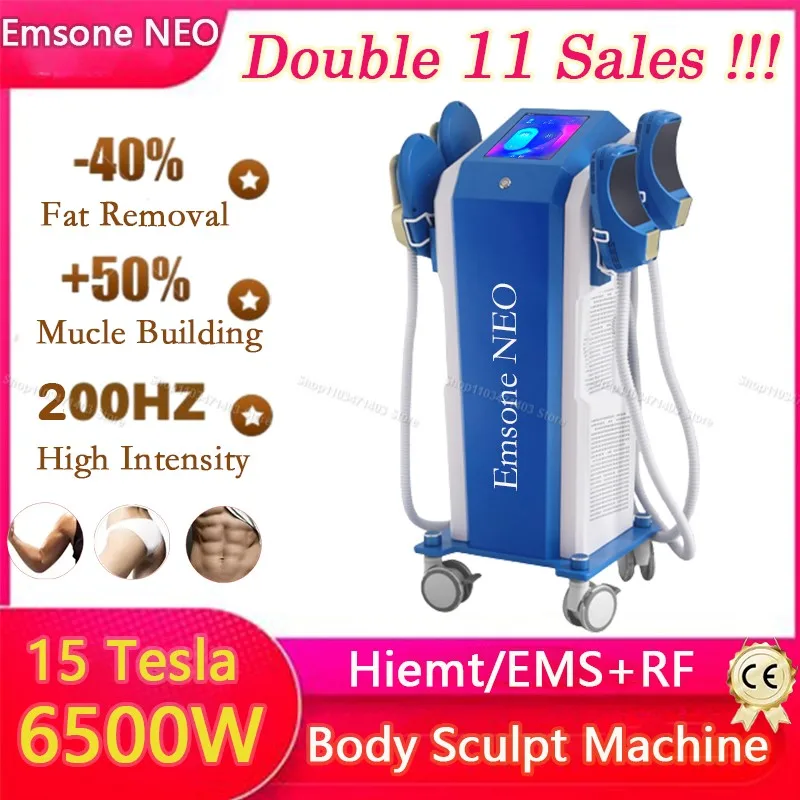 

EMS Muscle Sculpting Machine EMSone NEO RF 6500W 15 Tesla Sculpt Body Contouring Fat Reduction Muscle Building Double 11 Sales