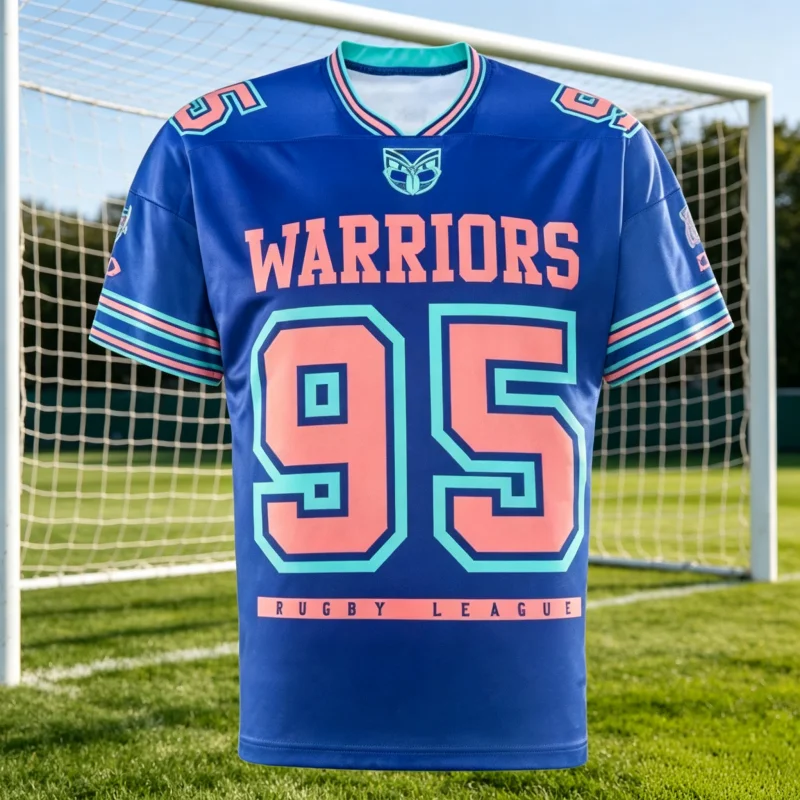 2026 NZ Warriors NRL Trikot 3D-Druck T-Shirt für Freizeit, Schnelltrocknend, Alltag und Training im Familienstil Y2K Kurzarm-Shirt – Detail 1