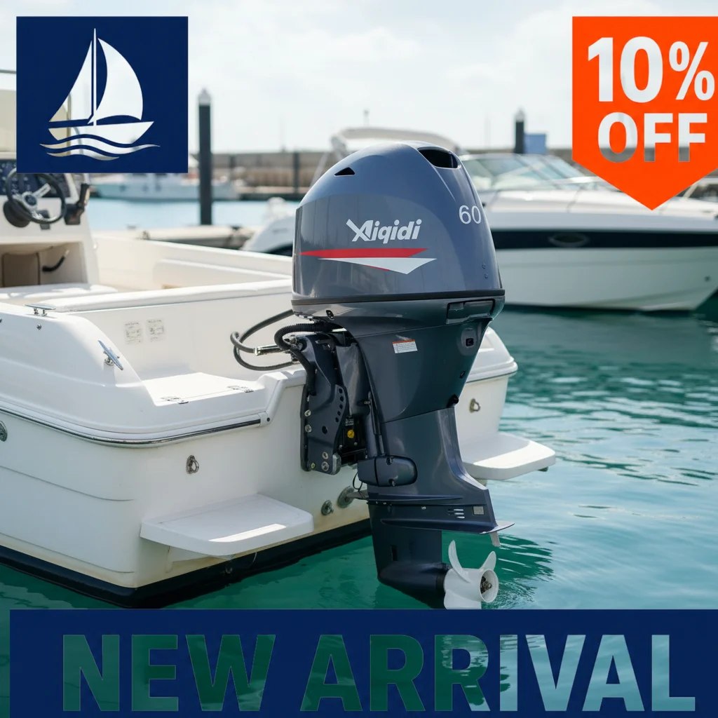 AIQIDI F60 60HP 4-Stroke 4-Cylinder EFI Outboard Motor 996cc Remote Control with Power Trim & Tilt Boat Engine
