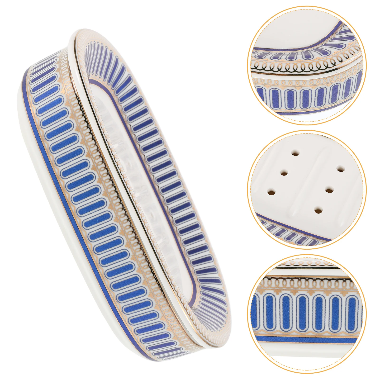 

Small Soap Dish with Multi-Hole Drainage Design for Efficient Water Drainage Keeps Bar Soap Dry Hygienic Easy Clean Modern