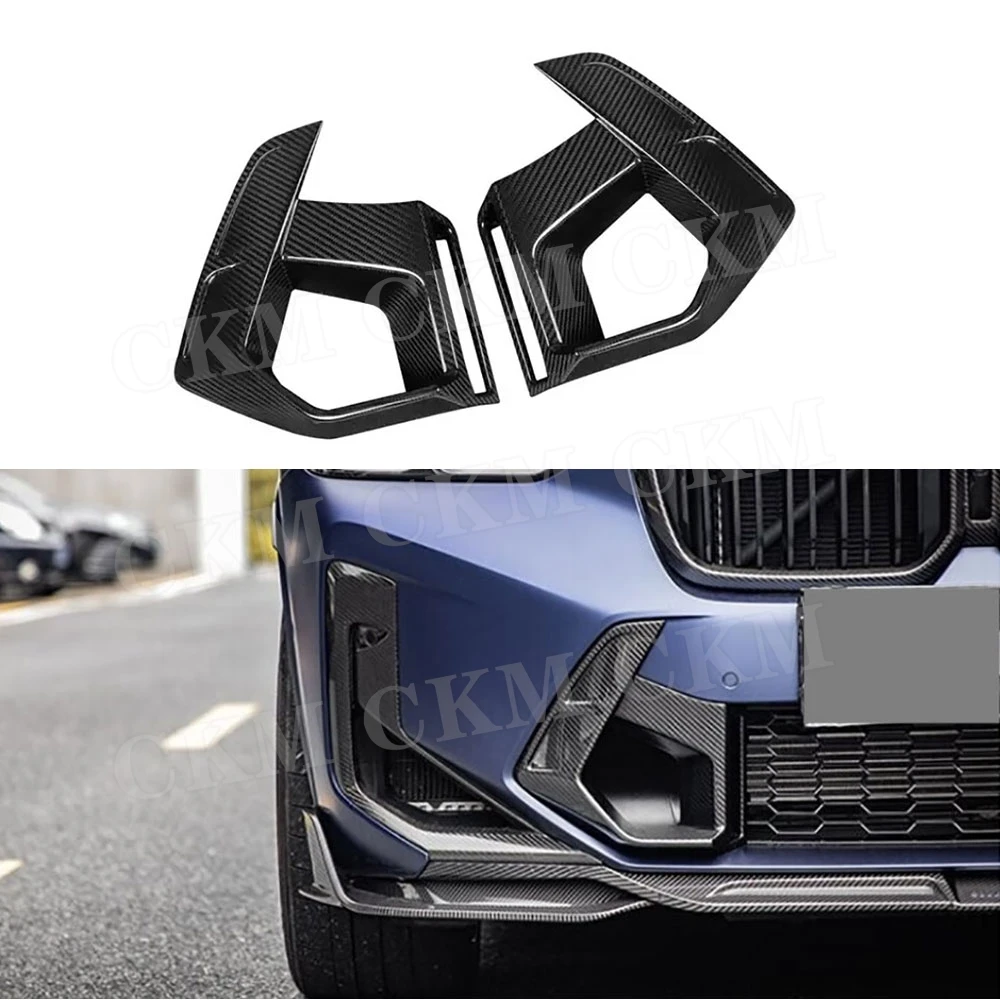 Dry Carbon Fiber Car Front Grille Air Vent Trims Cover Spoiler Accessories for BMW X3M F97 2022+ FRP S Style Body Kits