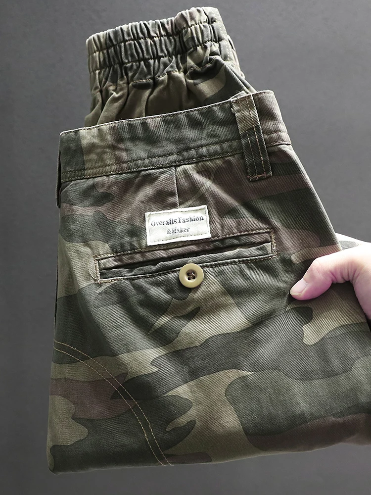 

Camouflage Work irt Men's Casual Multi-ket Versatile Pure Cotton Weathered Wear-Resistant Dirt-Resistant Work Pants