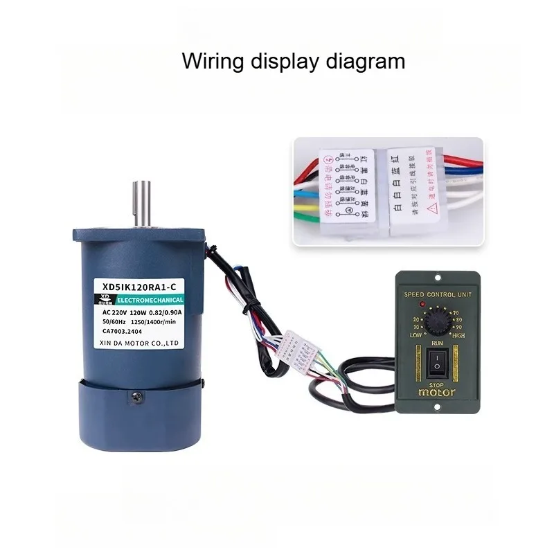 120W AC High-speed Motor 220V with Speed Regulation Forward and Backward Motor 1400 Rpm 2800 Rpm Optical Axis Motor