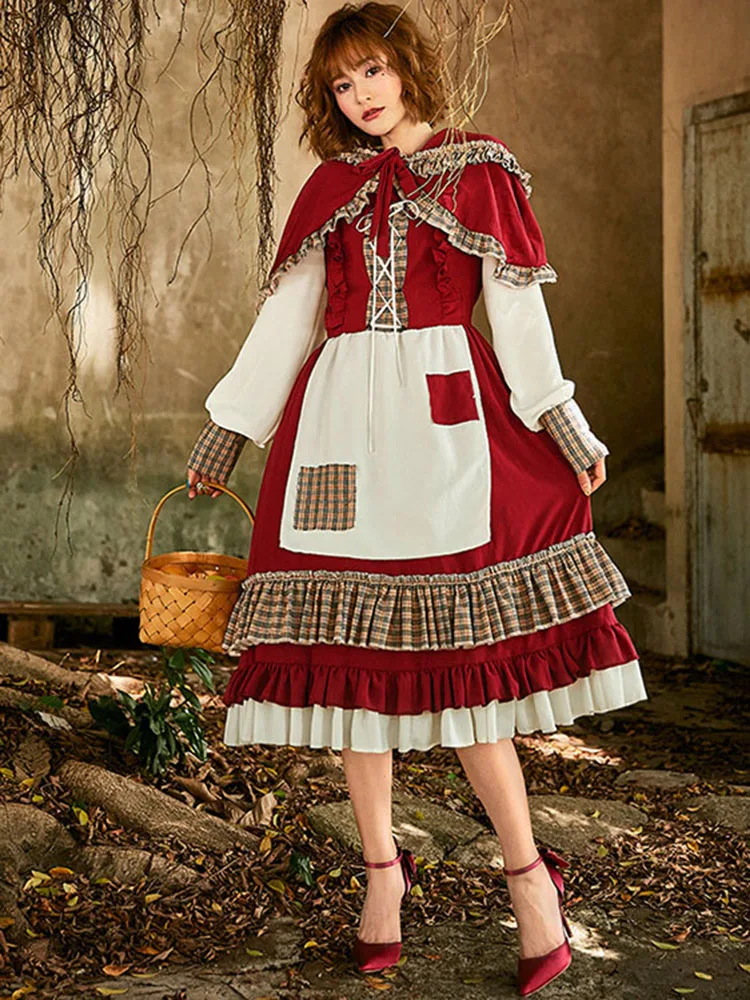 

Костюм на Хэллоуин Золушка Красная Шапочка Юбка Лолиты Длинная Лоскутная Доктор Фестиваль Призраков Маскарад Пар Женская...