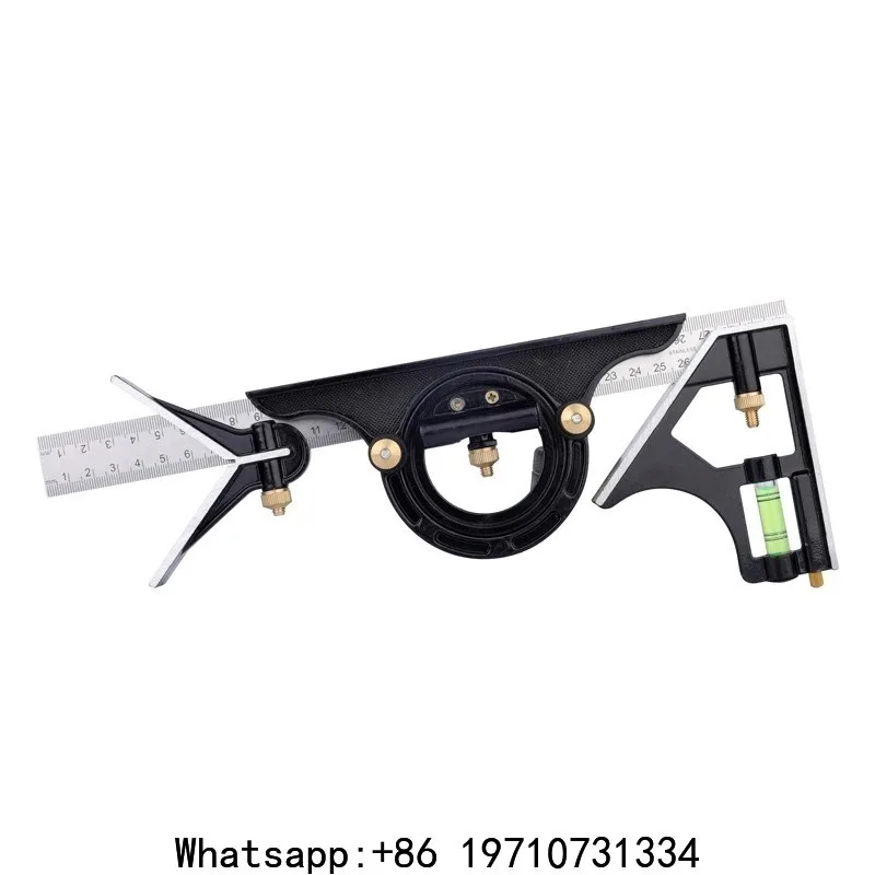 300mm Stainless Steel Try Square Combination Precision Measuring Tool Carpenter Right Angle Level